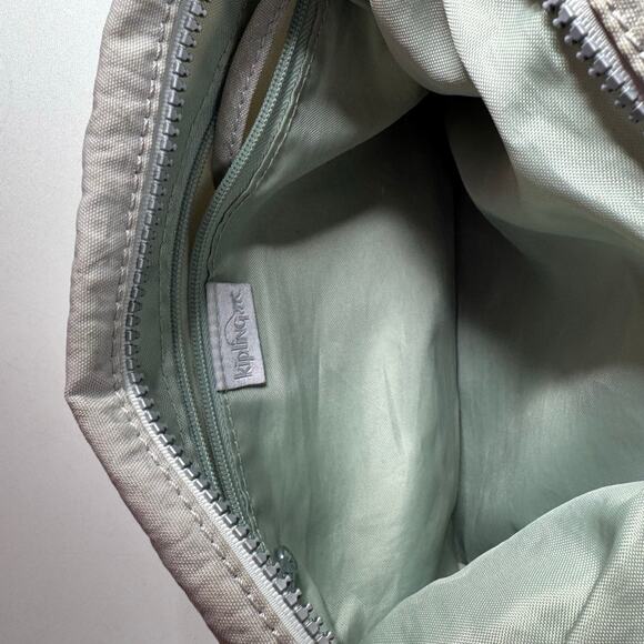 Kipling Alvar Gray Nylon Crossbody Bag Adjustable Strap Zip Pockets - Picture 9 of 9